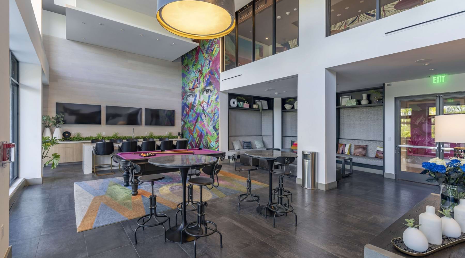 Community area with pingpong table