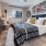bedroom with end tables and a dresser